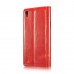 Sony Xperia Z5 - CaseMe Vintage Luxury Slim Flip PU Leather Stand Protective Phone Cover Case - Red